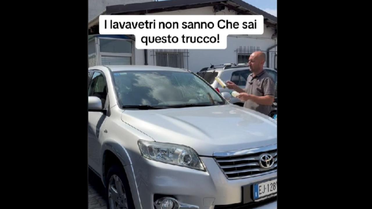 Lavavetri, il trucco per farli allontanare - fonte TikTok - autoruote4x4.com