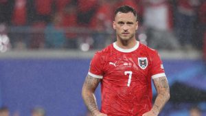 Marko Arnautovic con la maglia dell'Austria - fonte Ansa Foto - autoruote4x4.com